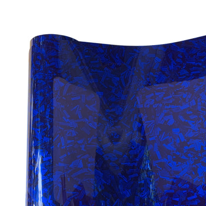High Glossy Blue Forged Carbon Fiber Vinyl Wrap Waterproof Laser Film on the Hood DIY Car Adhesive Vinyl for Motorcycle Stickers