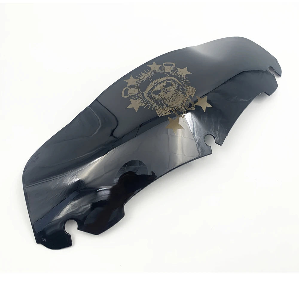 For Harley Touring Street Electra Glide Ultra FLHX 2014-2022 Motorcycle Skull 7" 9" Windshield Upper Fairing Wind Deflector