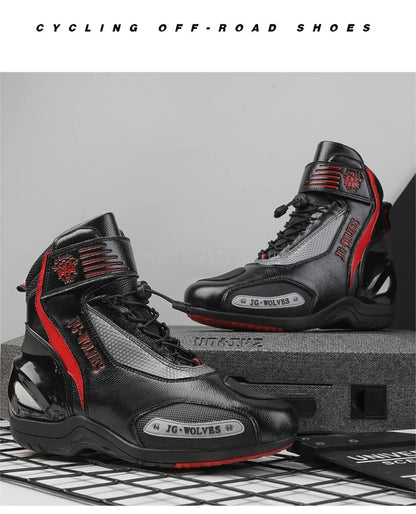Boots For Motorcyclist Man Women Waterproof Enduro Motorcycle Boots Motorcycle Shoes Moto Hombre Anti-Fall Riding Short Boots