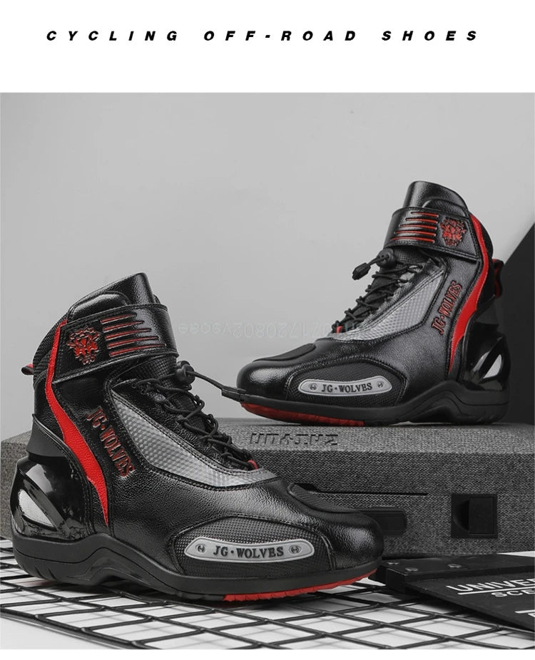 Motorcycle Riding Boots Men Women Knight Outdoor Waterproof Sneakers Shoes Off-road Professional Leisure Protective Riding Boots