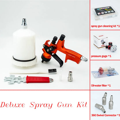 High Quality 4000B HVLP Spray Gun 1.3mm Stainless Steel Nozzle Atomization Professional Sprayer Paint Airbrush For Car Painting