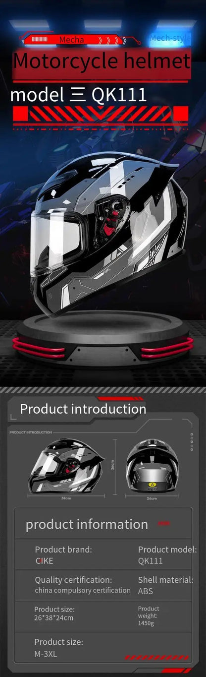 Full Face Motorcycle Helmet Men Women DOT Winter Safety Anti-Fog Waterproof Riding Motorbike Helmet Casco Motocross