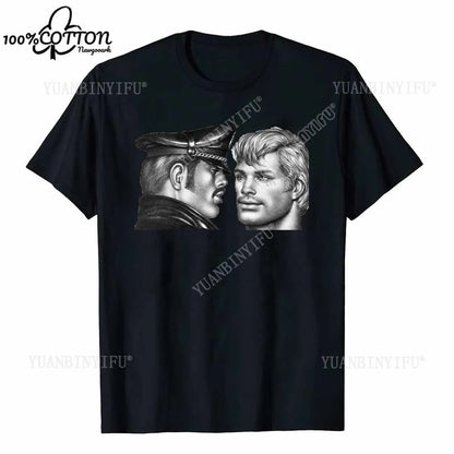D LGBT GAY SCHWUL TOM OF FINLAND Casual pride cotton t shirt SAILOR MATROSE COPS KING Men Unisex tshirt Streetwear T-SHIRT