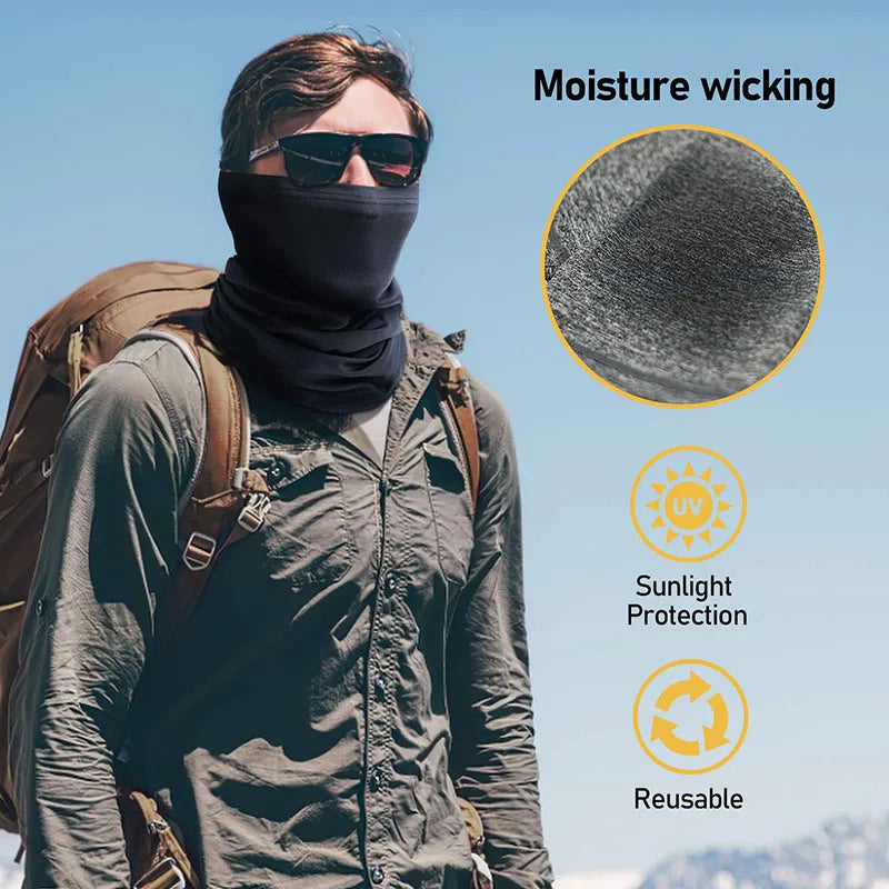Motorcycling Running Outdoor Sports Face Bandanas Men Neck Warm Gaiter Women Headscarf UV Protection Seamless Tube Face Shield