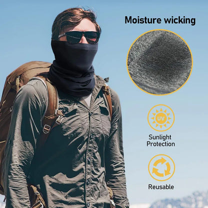 Motorcycling Running Outdoor Sports Face Bandanas Men Neck Warm Gaiter Women Headscarf UV Protection Seamless Tube Face Shield