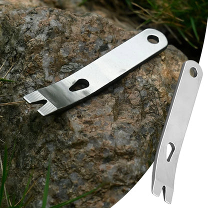 EDC Gear Stainless Steel Mini Crowbar Prybar Pry Bar Pocket Tool Camp Gadget Outdoor Utility Multi Multipurpose Camping Gadgets