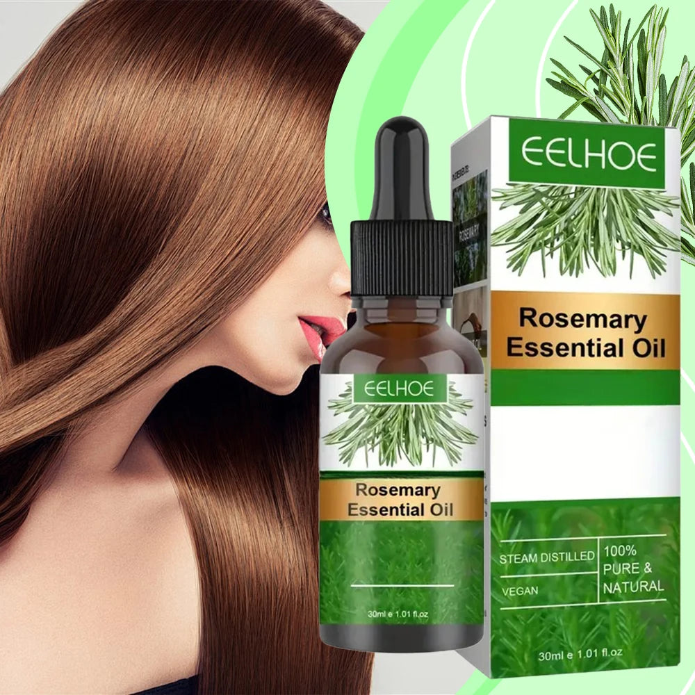 Natural Rosemary Hair Growth Essential Oil  Strengthening Nourishing Moisturing Softening Luster Shiny Hair Care Healthy