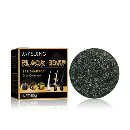 Magic White Hair to Black Shampoo Dye Soap Natural Color Soap Restore Gray Beard Cover Gray Hair Dye Hair Fixing Shampoo