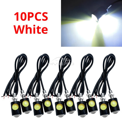 1/2/4/10pc Car Motorcycle Eagle Eye Led Daytime Running Light Super Bright Turn Signal License Plate Tail Reverse Clearance Lamp