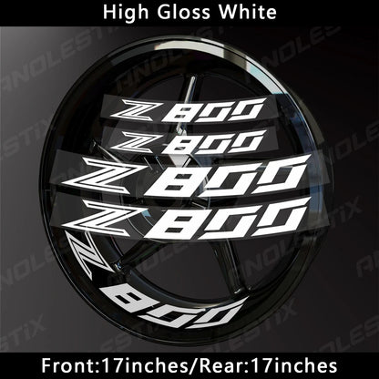 AnoleStix Reflective Motorcycle Wheel Sticker Hub Decal Rim Stripe Tape For Kawasaki Z800 2018 2019 2020 2021 2022 2023 2024