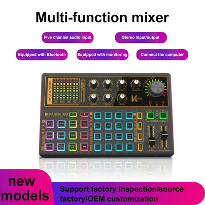 Portable device for computer and mobile live streaming, sound card, product promotion, and karaoke short videos