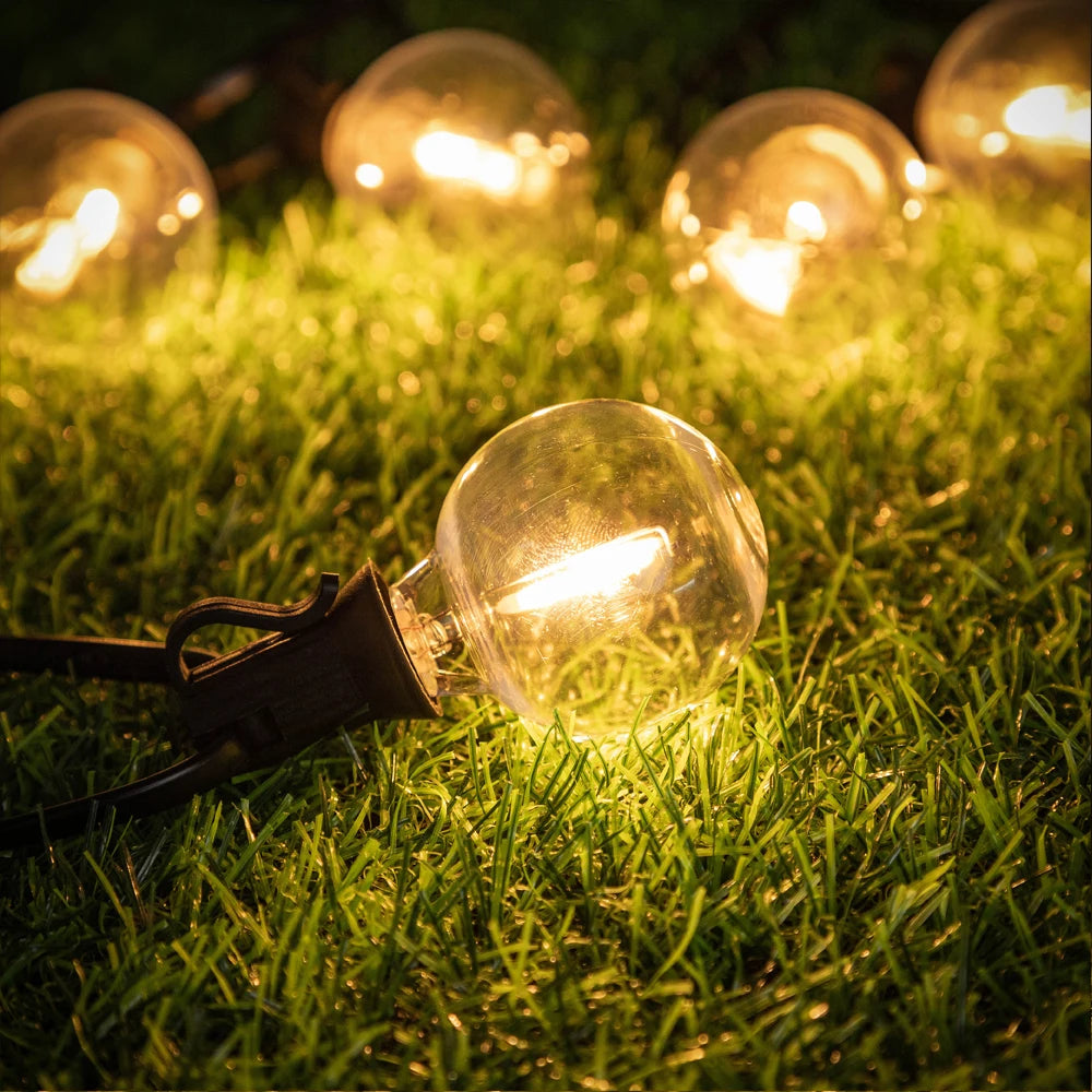 Shatterproof G40 String Light 220V 110V Led Outdoor Lights Garland E12 Waterproof Connectable Festoon Decoration Camping Light