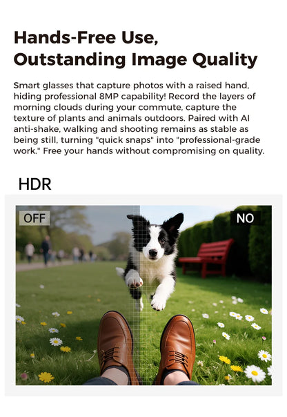 2026 New 800W Camera 3600mAh Portable Charger Smart Glasses 100+language Translation Bluetooth Call Music Player AI Chat Glasses
