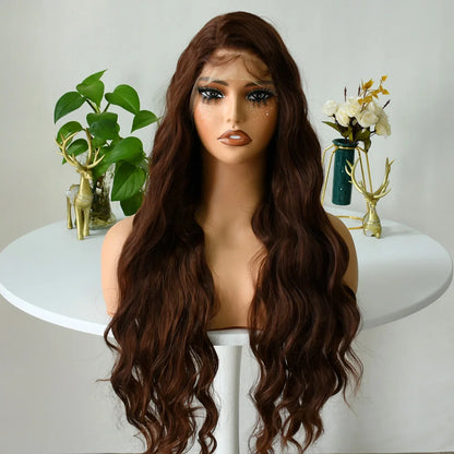 Yellow Wig 13x4 HD Body Wave Lace Frontal Wig Glueless Lace Front Wig Preplucked Synthetic High Quality Ready To Wear Cosplay