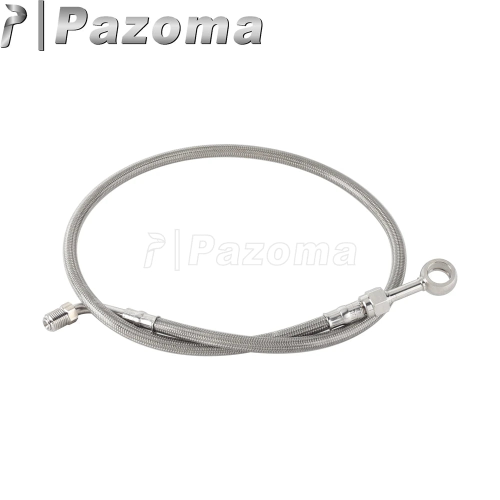 Motorcycle Hydraulic Banjo Braided Line Steel Brake Hose Cable For Harley Softail Slim Breakout Deluxe Street Bob Fat Boy 18-23