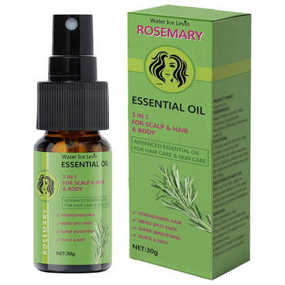 Rosemary 3-in-1 Essential Oil for Hair & Scalp - Strengthens & Smooths, Frizz Control, Winter Nourishment, Fast Absorption