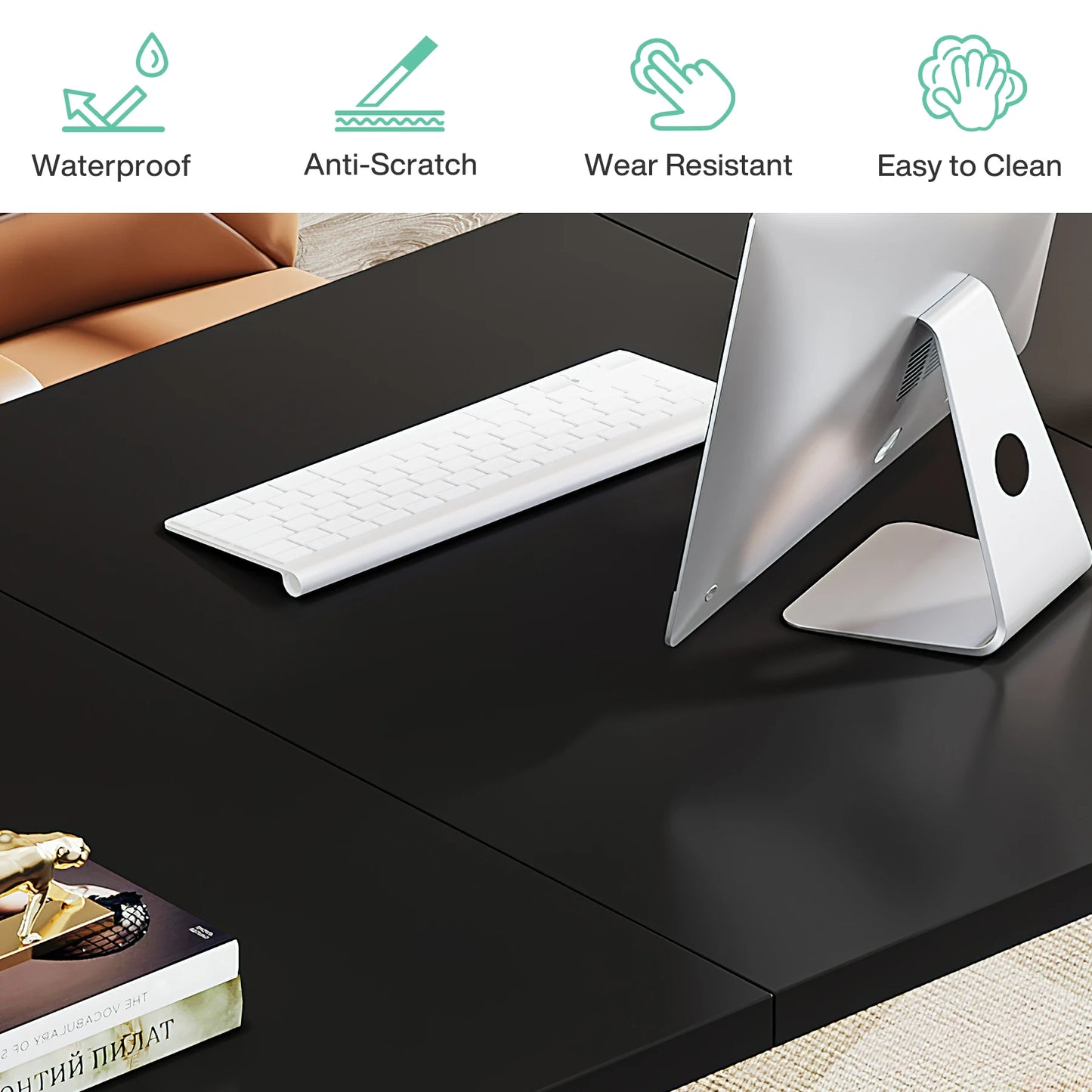 Tribesigns Executive Desk, 70.9" Large Office Computer Desk, Conference Table Meeting Room Table, Workstation Business Furniture