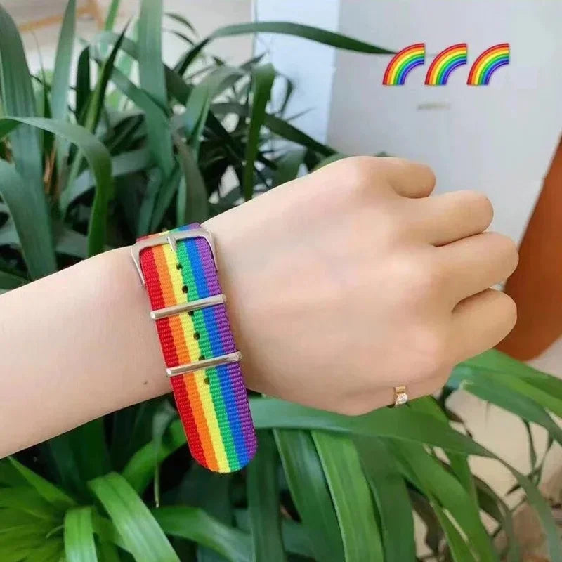 Nepal Rainbow Lesbians Gays Bisexuals Transgender Bracelets for Women Girls Pride Woven Braided Men Couple Friendship Jewelry