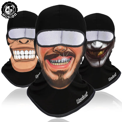 Windproof Dustproof Music Balaclava Riding Mask Funny Skeleton Street Style Personalized Motorcycle Skiing Fishing  Sports Hat