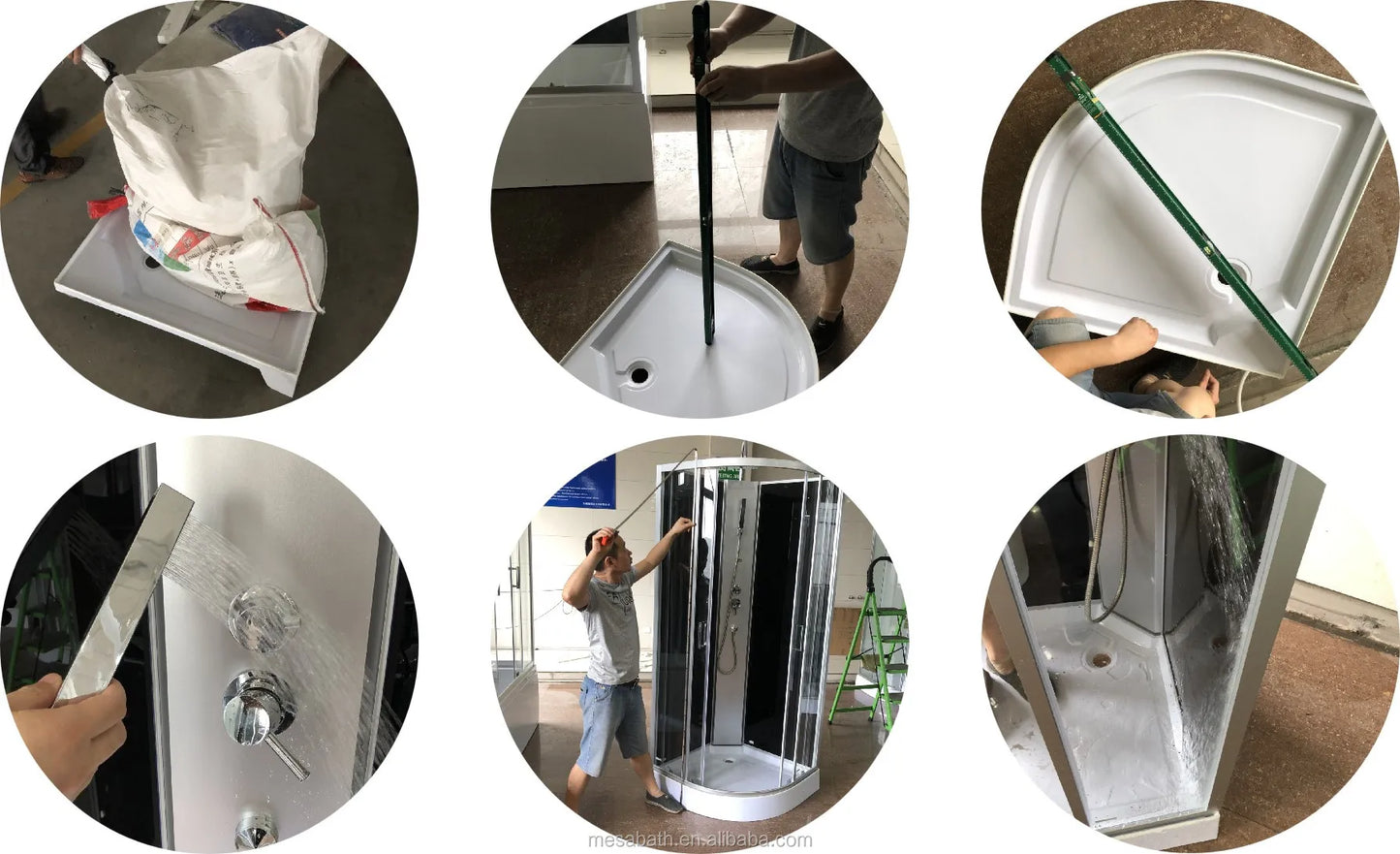 Customization Bathroom Corner Massage Steam Shower Cabin Sauna Combos Shower Cabin with Bathtub Bath Tub