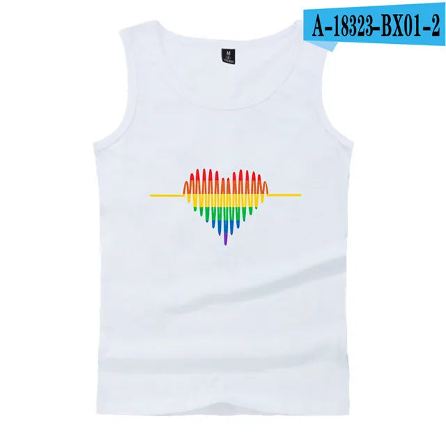 Fashion LGBT Love men tank top LGBT Flag fitness sleeveless shirt Lesbian Gay summer vest LGBT pride tank tops Men's clothing