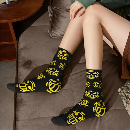 Fashion Men's Socks Harajuku Tony Tony Choppers Sock Luffys Zoros Trafalgar Law Anime Women's Socks Spring Summer Autumn Winter