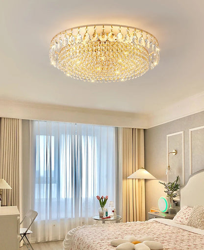 Big Luxury Crystal LED Ceiling Chandeliers for Living Room New Gold Hanging Lamps for Ceiling Modern Home Decor Lustre Lighting