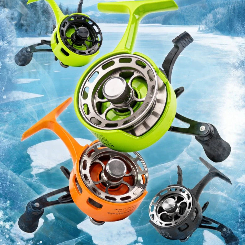 New Gear Ratio 3.2:1 Ice Fishing Reel Large Diameter Spool Built-in Free Spool Metal Spool Smooth Lure Fishing Equipment