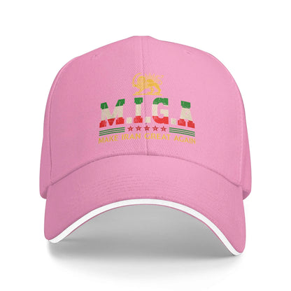 Summer Iranian Make Iran Great Again Emblem Of Iran MIGA Baseball Cap y2k Sun Trucker Hat Unisex Men Wholesale Baseball Caps