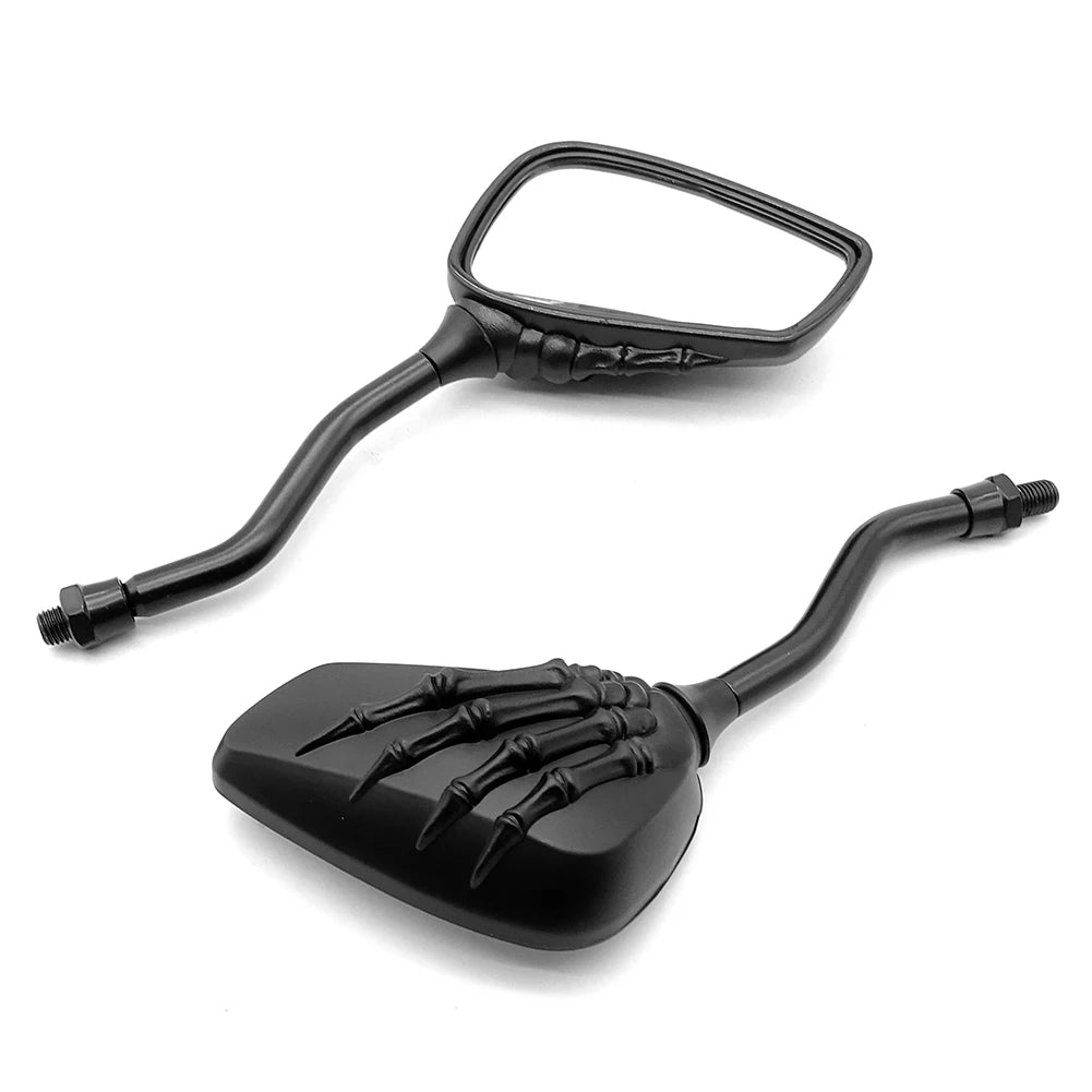 Universal Motorcycle Skull Hand Claw Rear-View Side Mirror Universal Fit Mirror Bolt For Street Sport Bike Chopper Cruiser