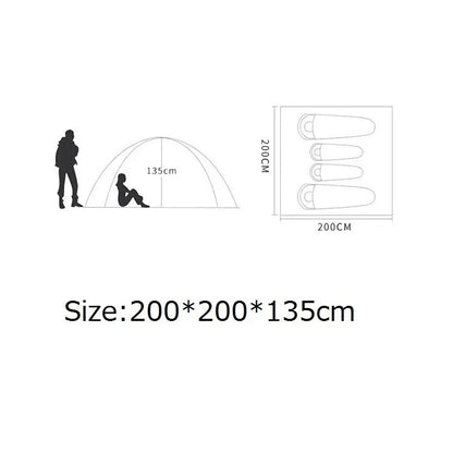 3-4 Person Automatic Camping Tent Quick Open Full-automatic Outdoor Tent Waterproof And UV Resistant Family Travel Beach Tent