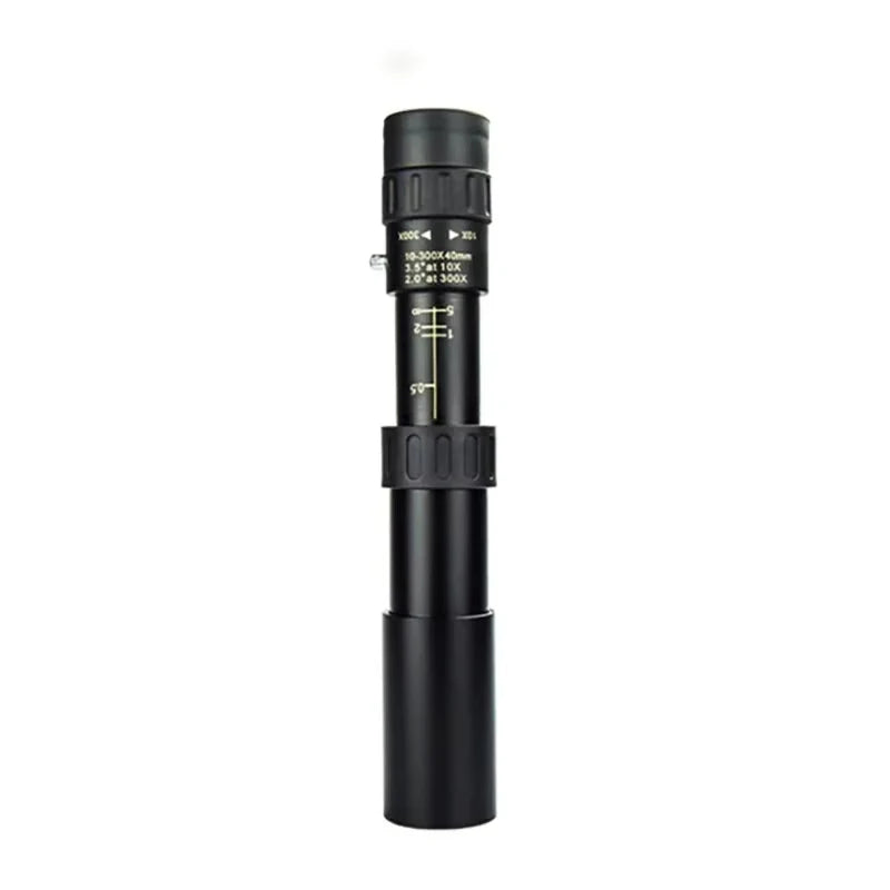 10-300x40 Zoom HD Telescope Portable Professional Monocular with Strong Long Range Low Night Vision Ideal for Hunting Outdoor