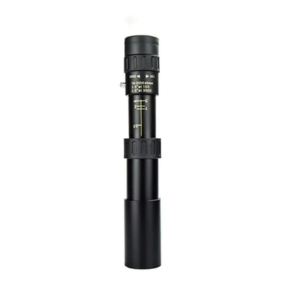 10-300x40 Zoom HD Telescope Portable Professional Monocular with Strong Long Range Low Night Vision Ideal for Hunting Outdoor