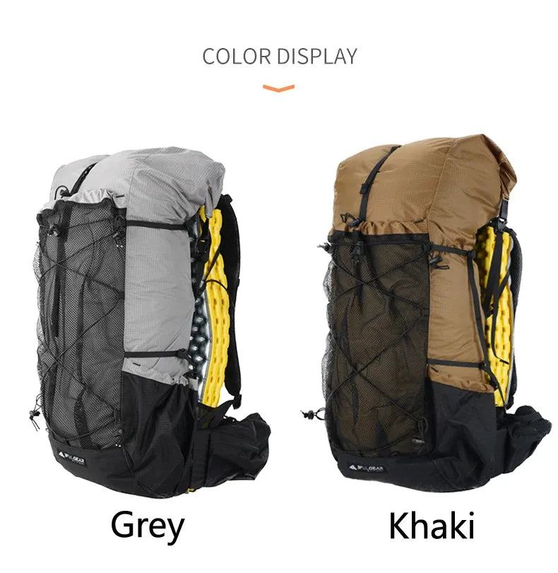 3F UL Gear Lightweight Waterproof Hiking Backpack 40+16L Outdoor Camping Travel Climbing Trekking Rucksack with Adjustable Strap