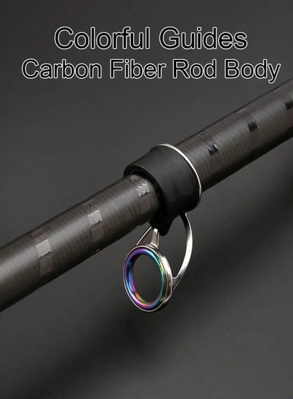 2.1-4.5M Telescopic Fishing Rod Carbon Spinning Fishing Pole Boat Saltwater Freshwater Beach Rock Surfcasting Baitcasting Rod