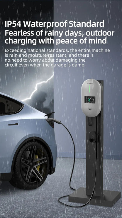 ROMADA EV Charging Station 32A Electric Vehicle Car Charger EVSE Wallbox Wallmount 7KW Type2 Cable IEC62196 Bluetoo APP Control