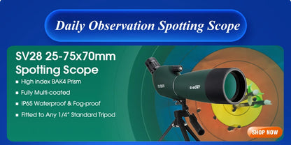 SVBONY 8x25 SV10 Binoculars Compact Fixed Focus Mini Portable Telescope Multi-coated Porro Prism for Outdoor Spoorts Games F9323