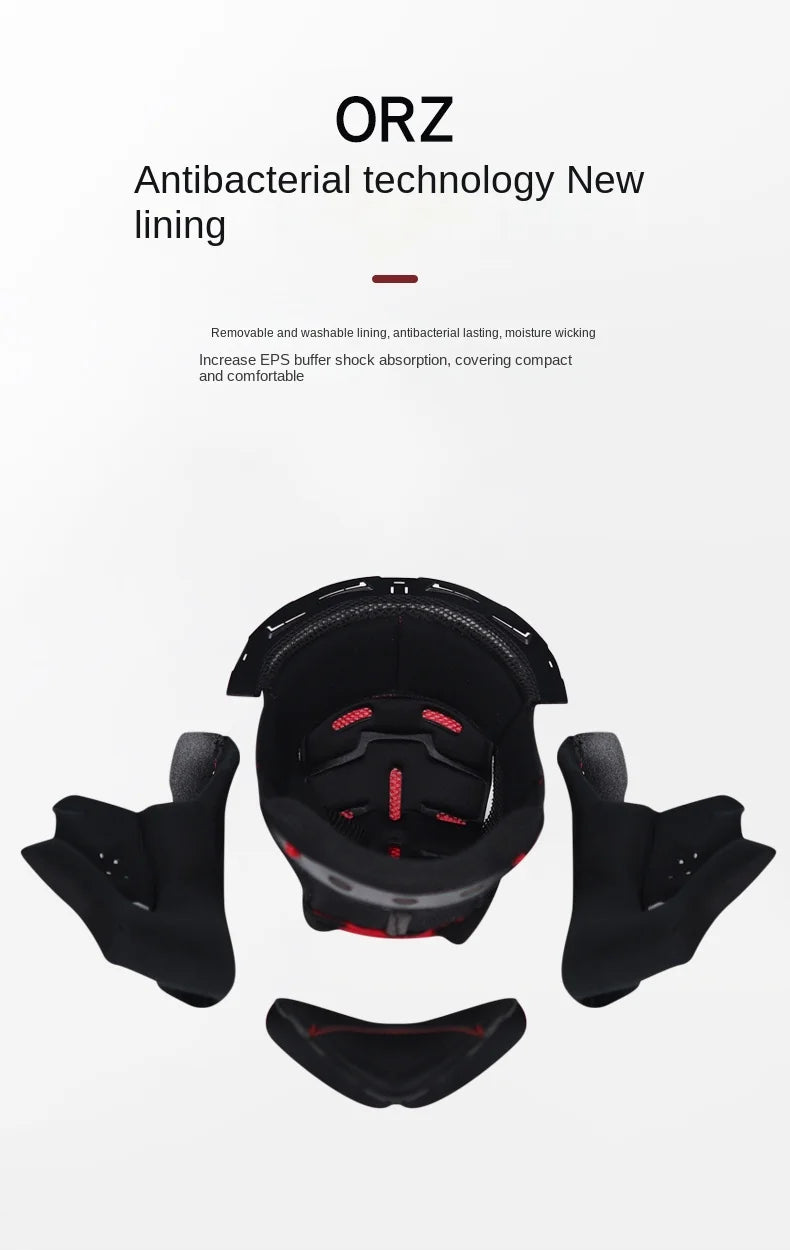 ORZ Carbon Fiber Motorcycle Helmet Four Seasons Full Face DOT Approved Unisex