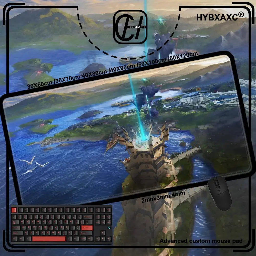 Radio Dj workbench Mouse Pad Cute HD Desk Pad Extended Gaming Keyboard Mats Large 90x40cm XXL Gamer Mousepad