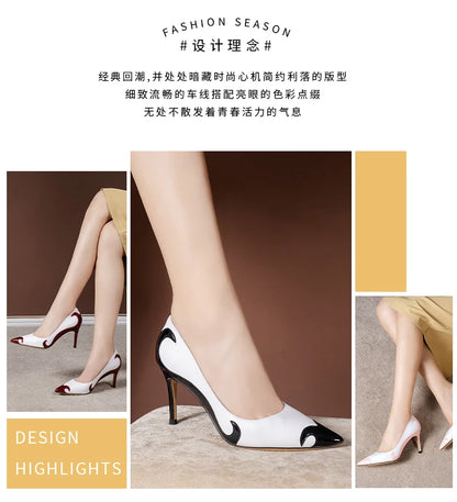 Summer New Pointed Toe Stiletto Sandals High Heel Women's Shoes Banquet Party Women's Shoes Fashion Wedding Shoes 6.5-9cm Pumps