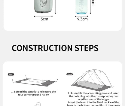 Naturehike Star River UL Camping Tent 2 People Tent 15D Nylon Ultralight Hiking Double Layer Backpacking Travel Tent 3 Seasons