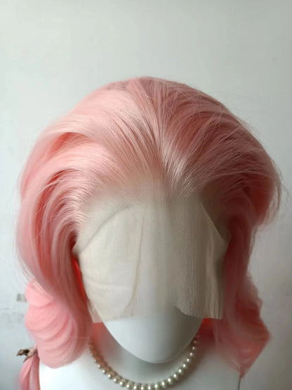 White Lace Front Wig for Women 13x4 Long Wavy Hair Wig for Women High Temperature Fibers Glueless Synthetic Lace Wigs Cosplay