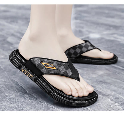 Men's high-quality beach shoes summer outdoor casual flip-flops sandals soft-sole non-slip comfort fashion dual-purpose slippers