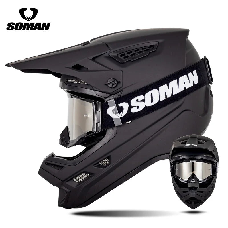 2025 SOMAN Professional Racing Motocross Helmet Off Road Helmet Motorcycle Cartoon Childrenr ATV Motorcycle MTB Helmet