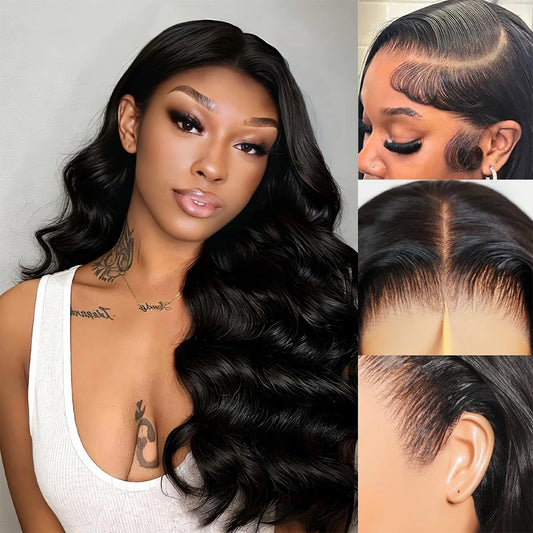Body Wave Lace Front Human Hair Wigs Pre Plucked Glueless 5x5 13x6 Hd Lace Frontal Closure Human Hair Wig  For Woman
