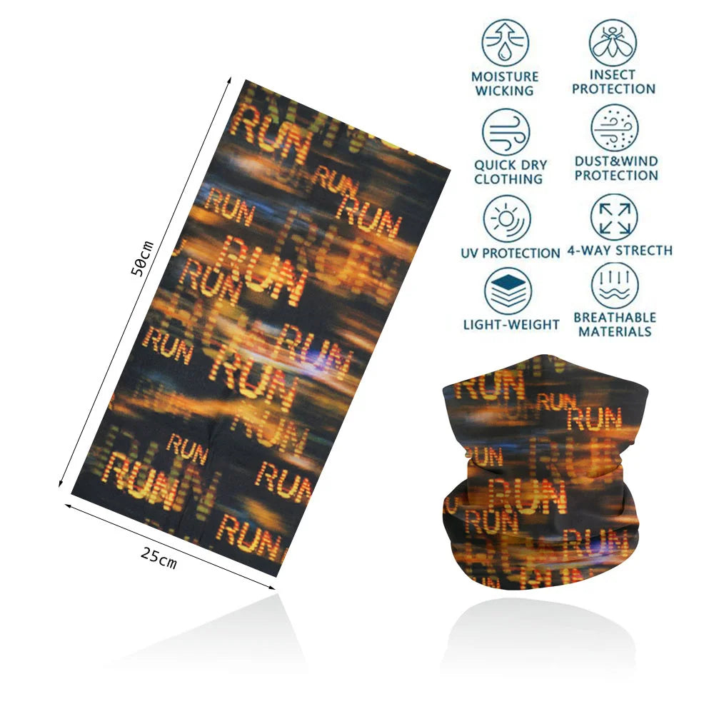 Motorcycling Running Outdoor Sports Face Bandanas Men Neck Warm Gaiter Women Headscarf UV Protection Seamless Tube Face Shield