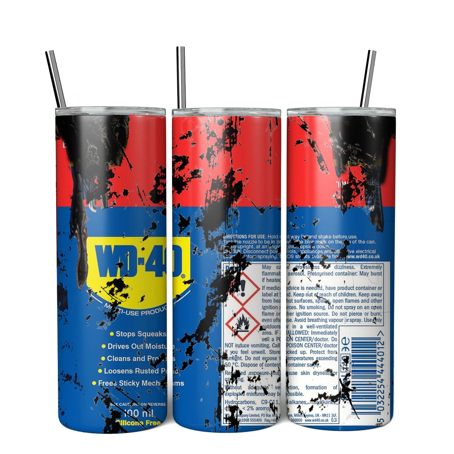 20Oz WD40 Mechanic Oil Stainless Steel Vacuum Double Wall Insulated Tumbler with Lid Cold Hot Drink Coffee Mug Engineer Gifts