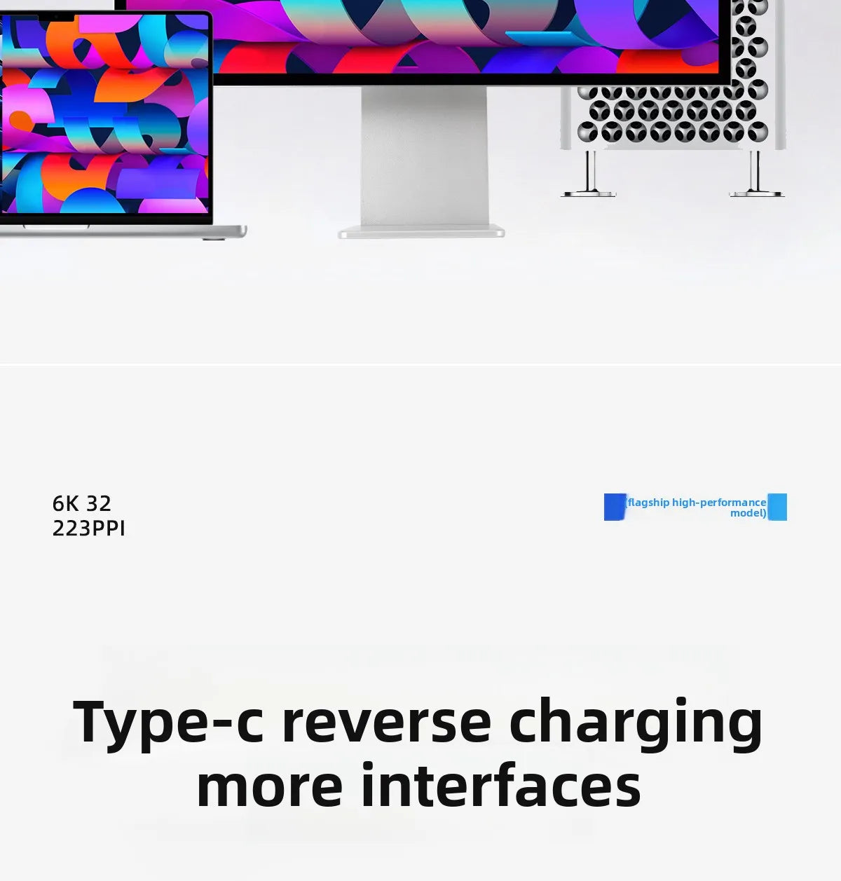 6K/4K monitor 32 ,27inch bezel MAC high definition external gaming computer LG mirror screen design photography vertical screen