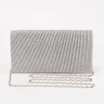 Women's Evening Shoulder Bag Bridal Clutch Party Prom Wedding Envelope Handbag Glitter Shiny Purses Sling Dating Dressy Bag