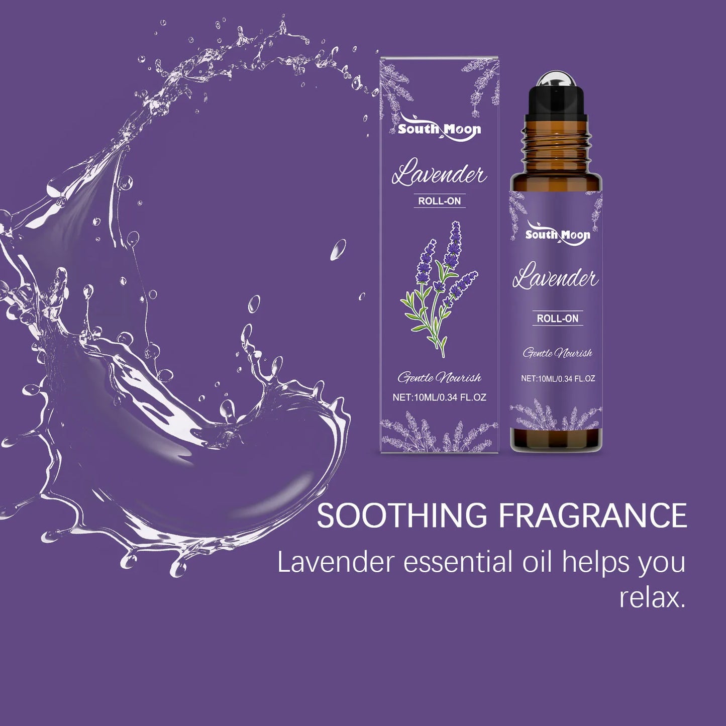 Lavender Body Fragrance Essential Oil Relaxing Mood Improve Anxiety Soothing Skin Lasting Fragrance Portable Body Care Essence